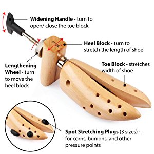 Best bunion shoe stretcher-footfitter shoe stretcher with bunion plug