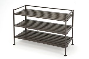 Seville Classics 3-Tier Resin Slat Utility Shoe Racks and Organizers